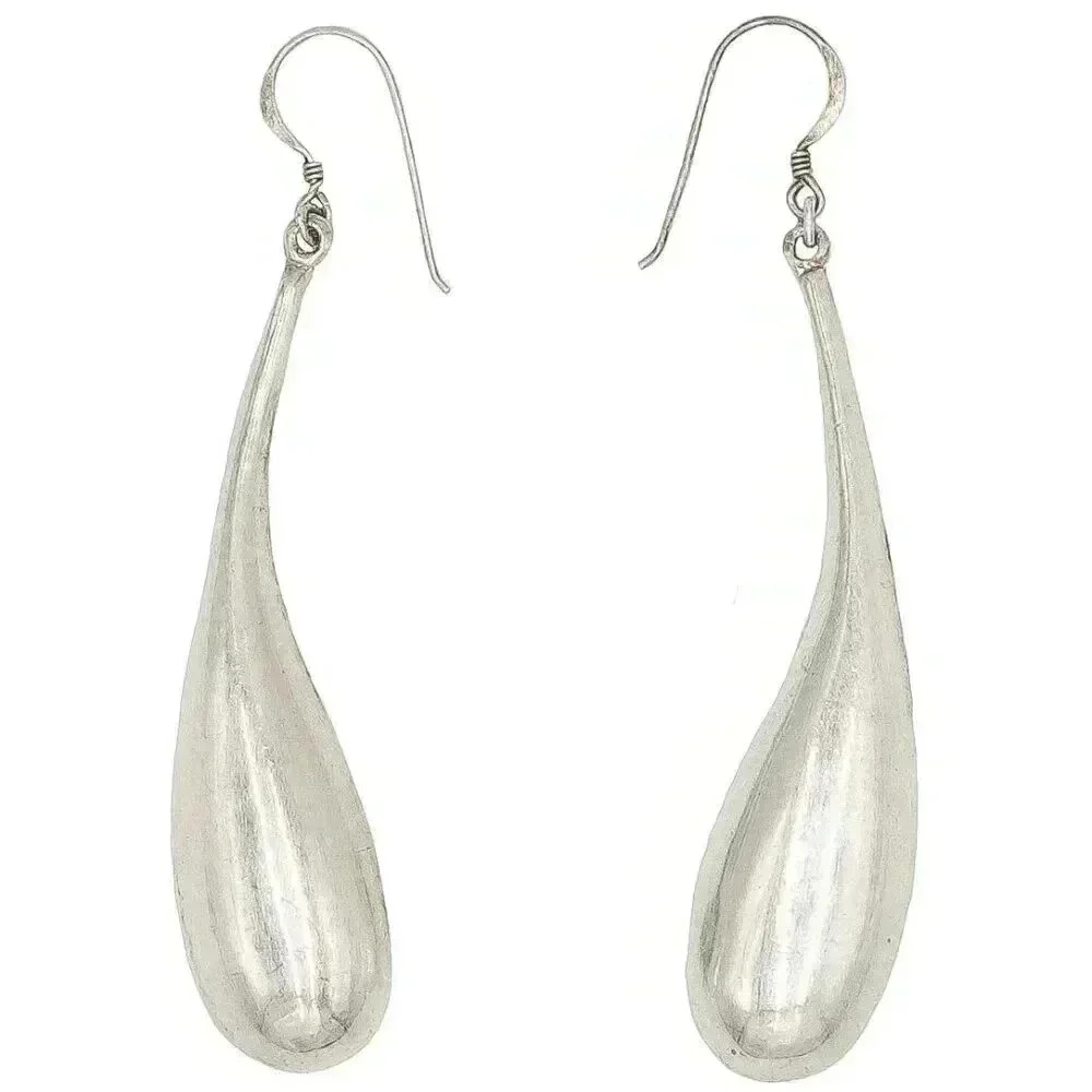 925 Sterling Silver Rain Drop Earrings Minimalist Formal Evening Summer Earrings